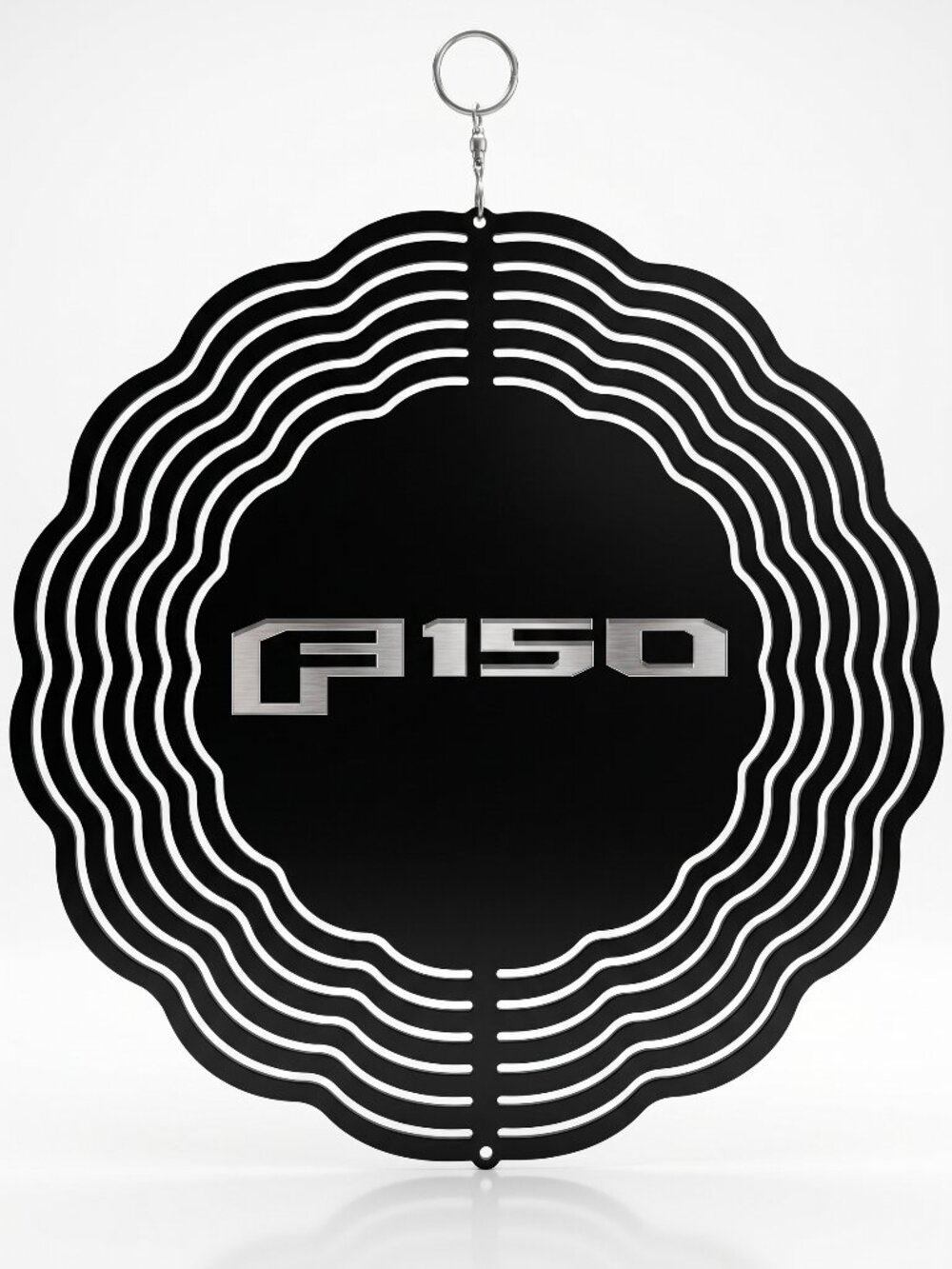 10" Ford F-150 Kinetic Wind Spinner - Black Metal Hanging Yard Decor